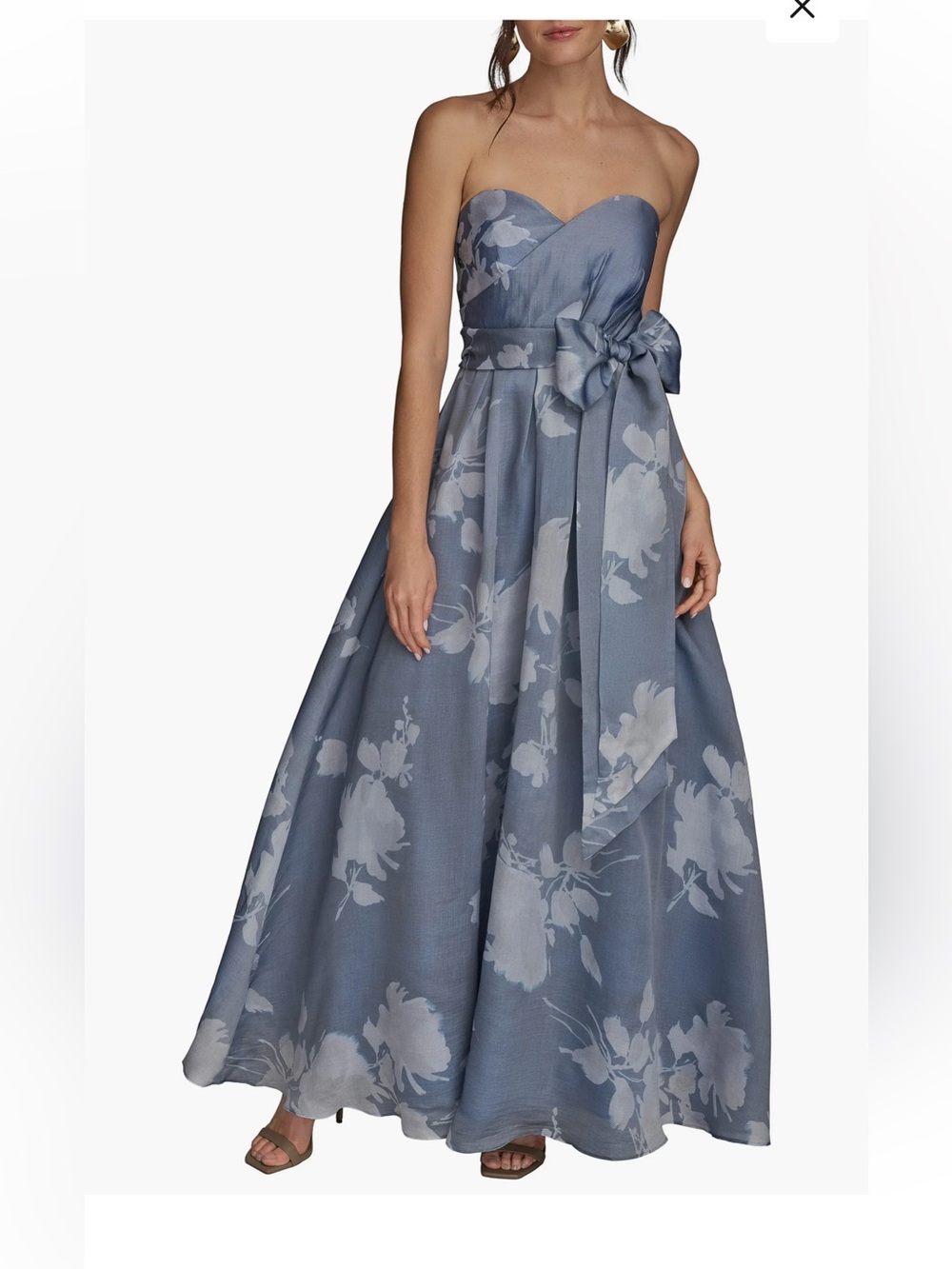 Donna Karan New York Floral Strapless Fit & Flare Gown sz 6 NWT - Picture 1 of 13